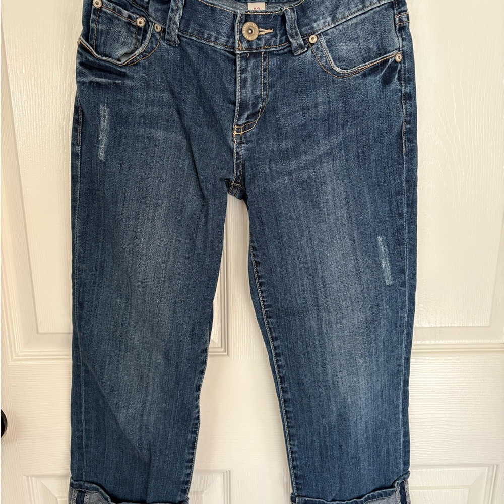 Mossimo Supply Co. Dark Blue Ankle Jeans